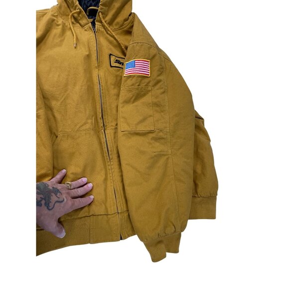 Snap-On Tools Mens Traditional Mustard golden work jacket quilted coat SIze 3XL - Picture 10 of 16